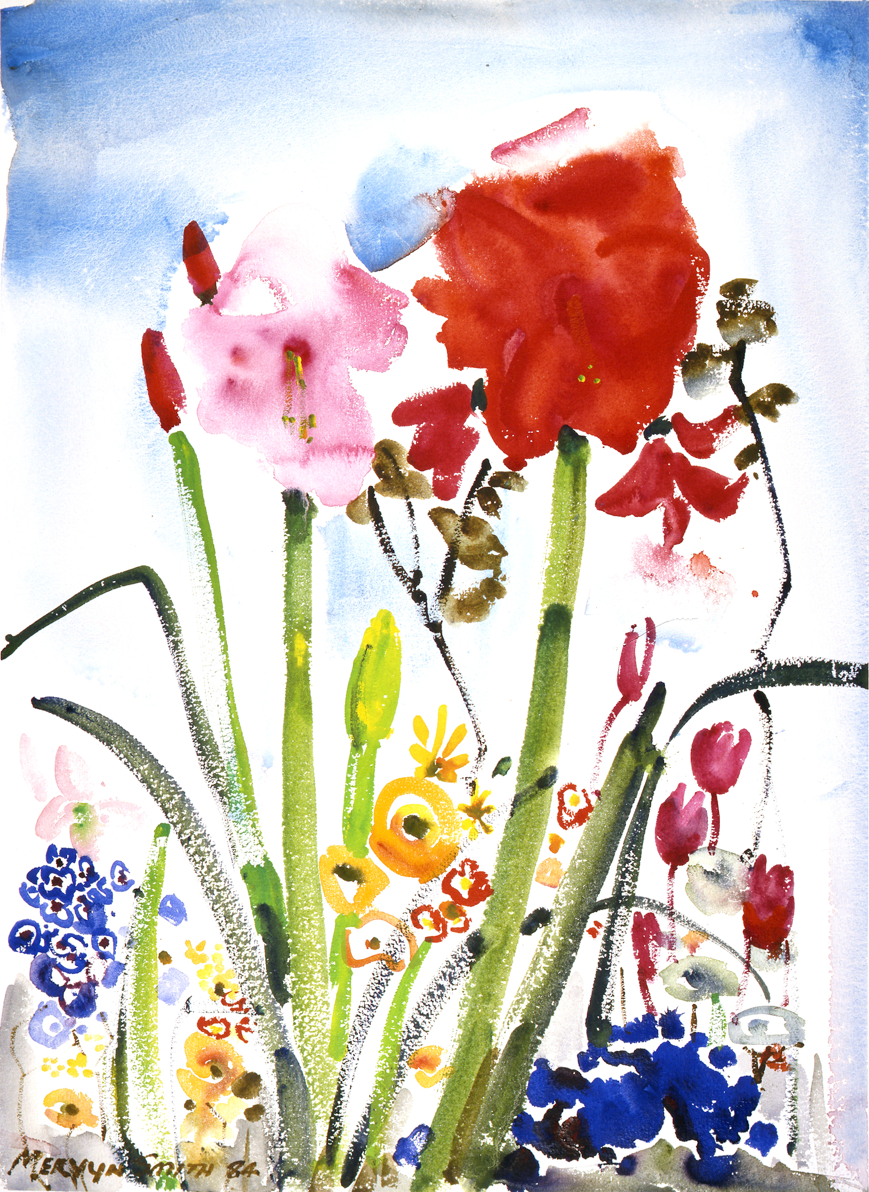 Hippeastrum and spring flowers